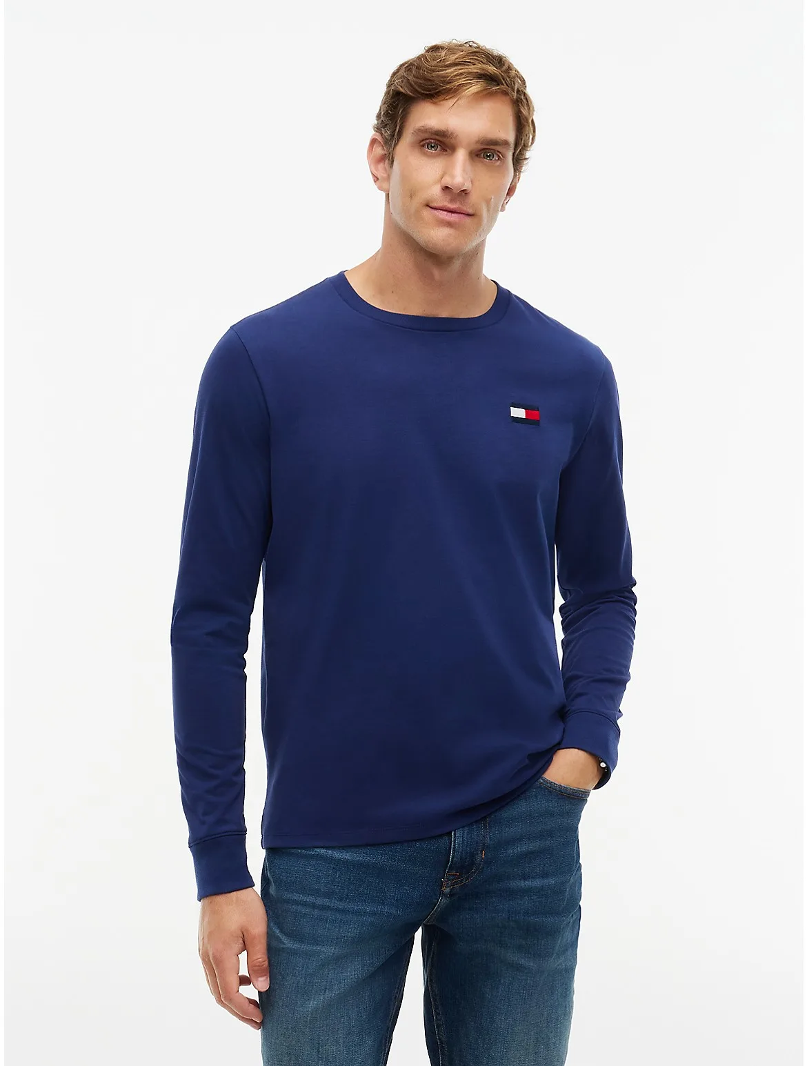 Long-Sleeve Back Flag Logo T-Shirt