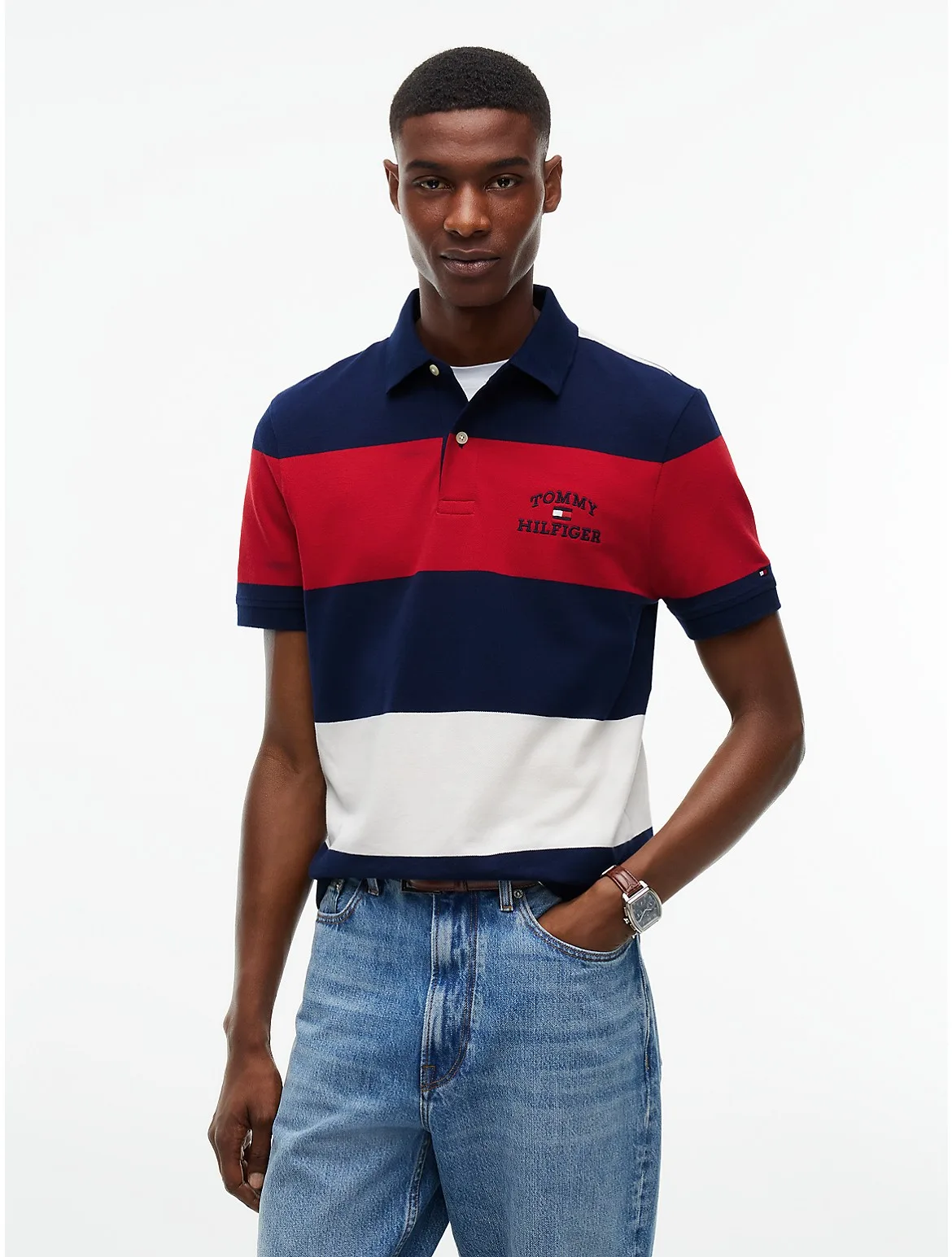 Regular Fit Striped Polo