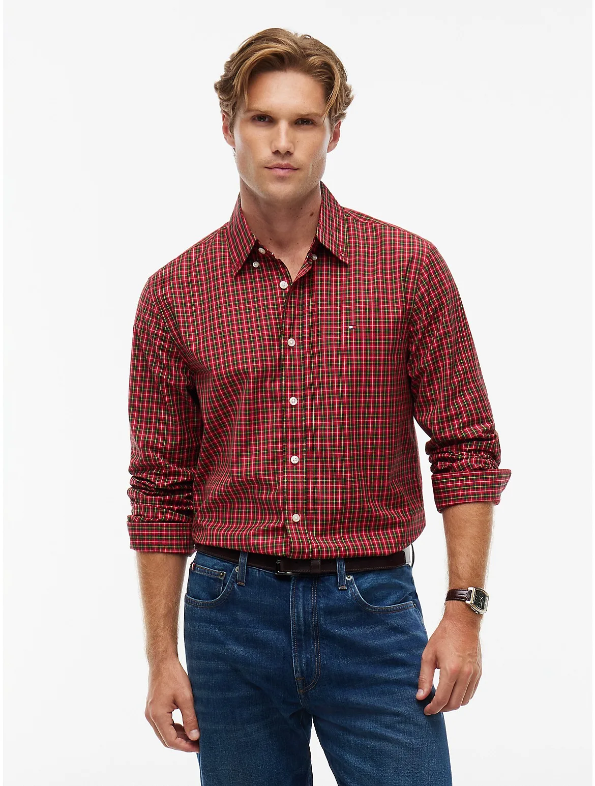 Regular Fit Mini Check Shirt