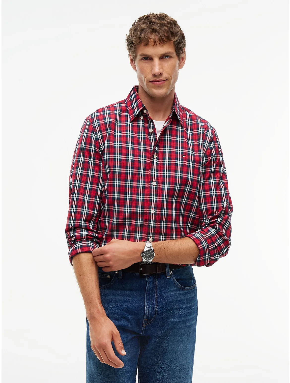 Regular Fit Check Shirt by Tommy Hilfiger