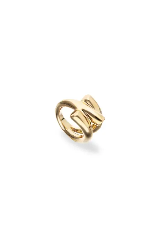 18K Gold-Plated Ring in Triple Tube Shape by UNODE50
