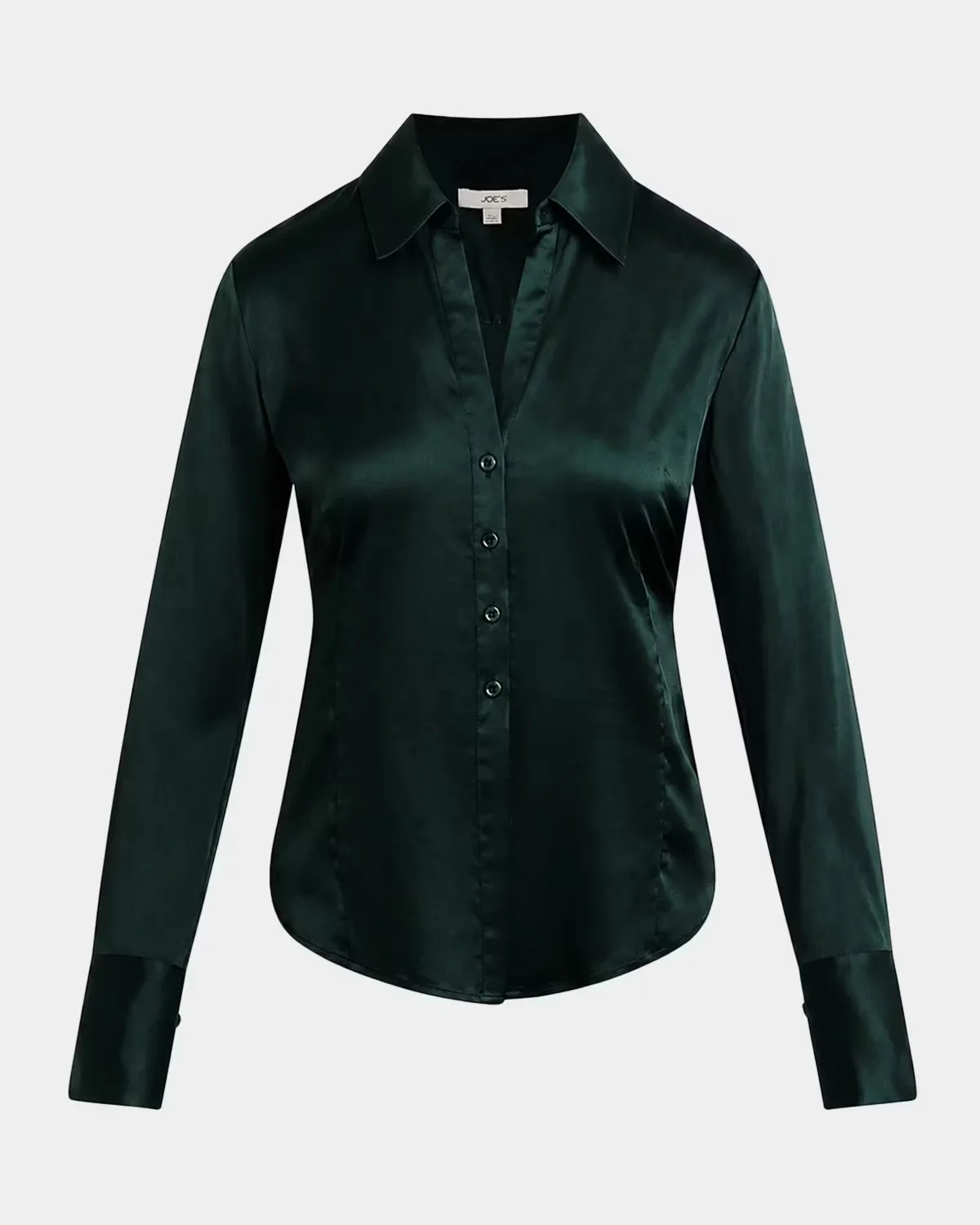 The Cora Satin Slim-Fit Shirt
