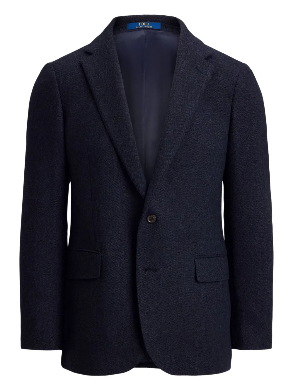 Herringbone Single-Breasted Blazer