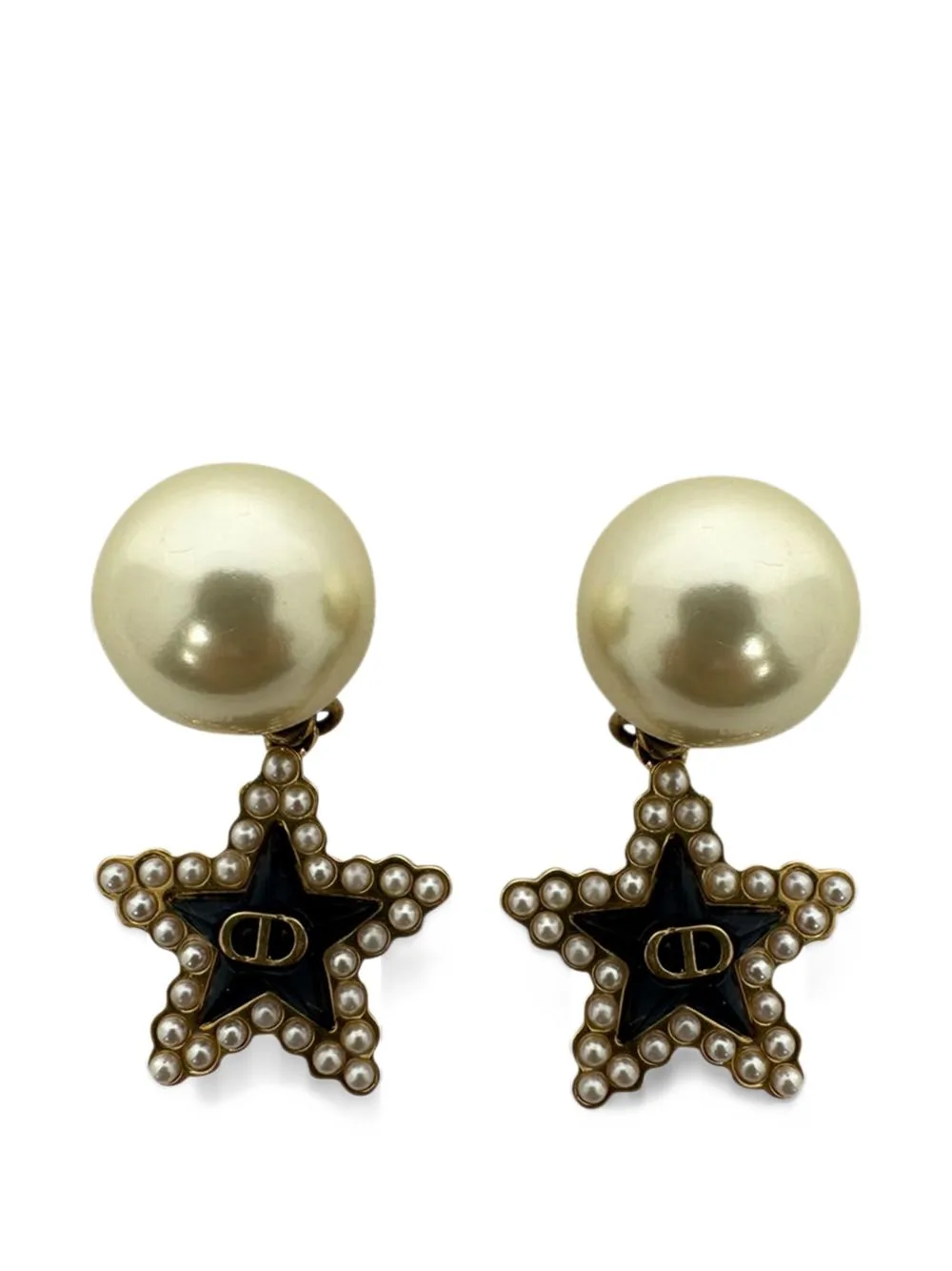 Tribales Star Drop Earrings by Christian Dior Pre-Owned