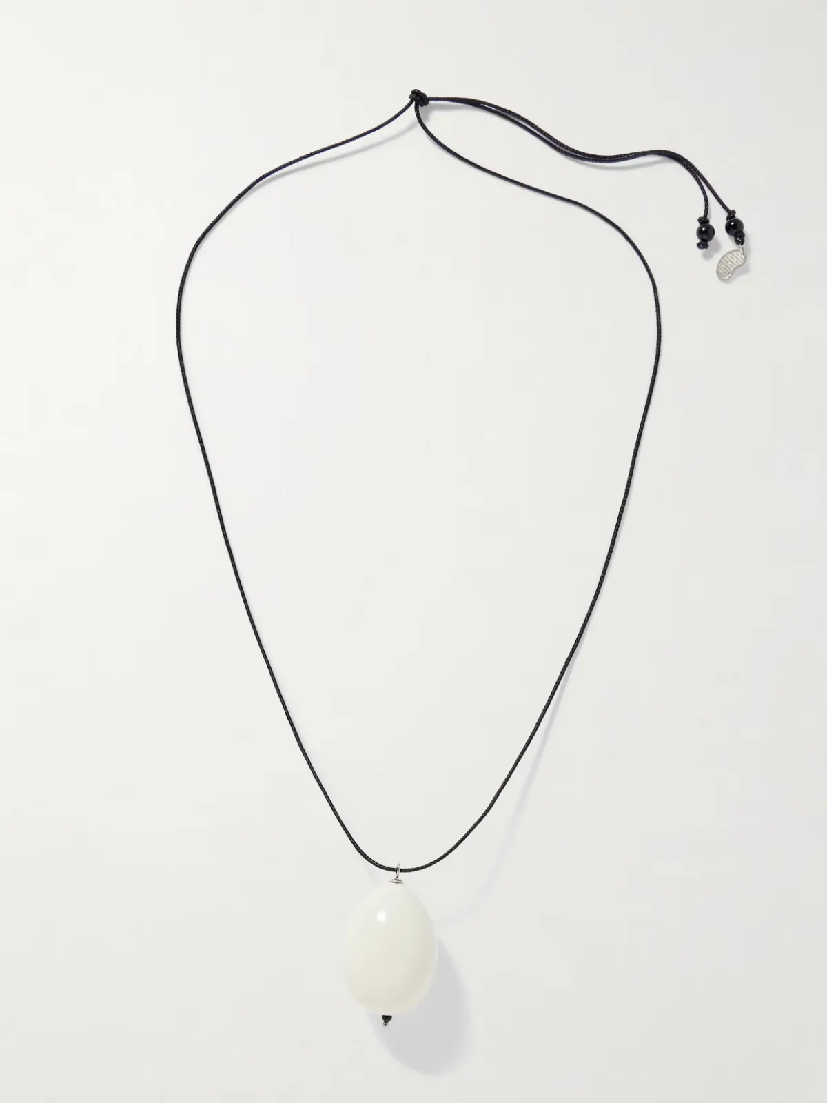 - Host Porcelain, Silver And Cord Necklace -