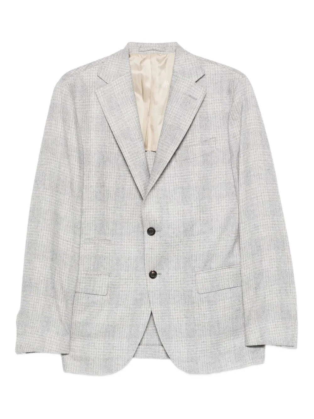Checked Single-Breasted Blazer