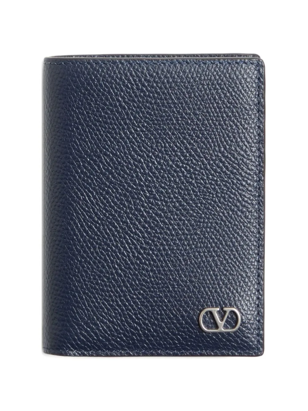 VLogo Signature Cardholder in Grainy Calfskin by Valentino Garavani