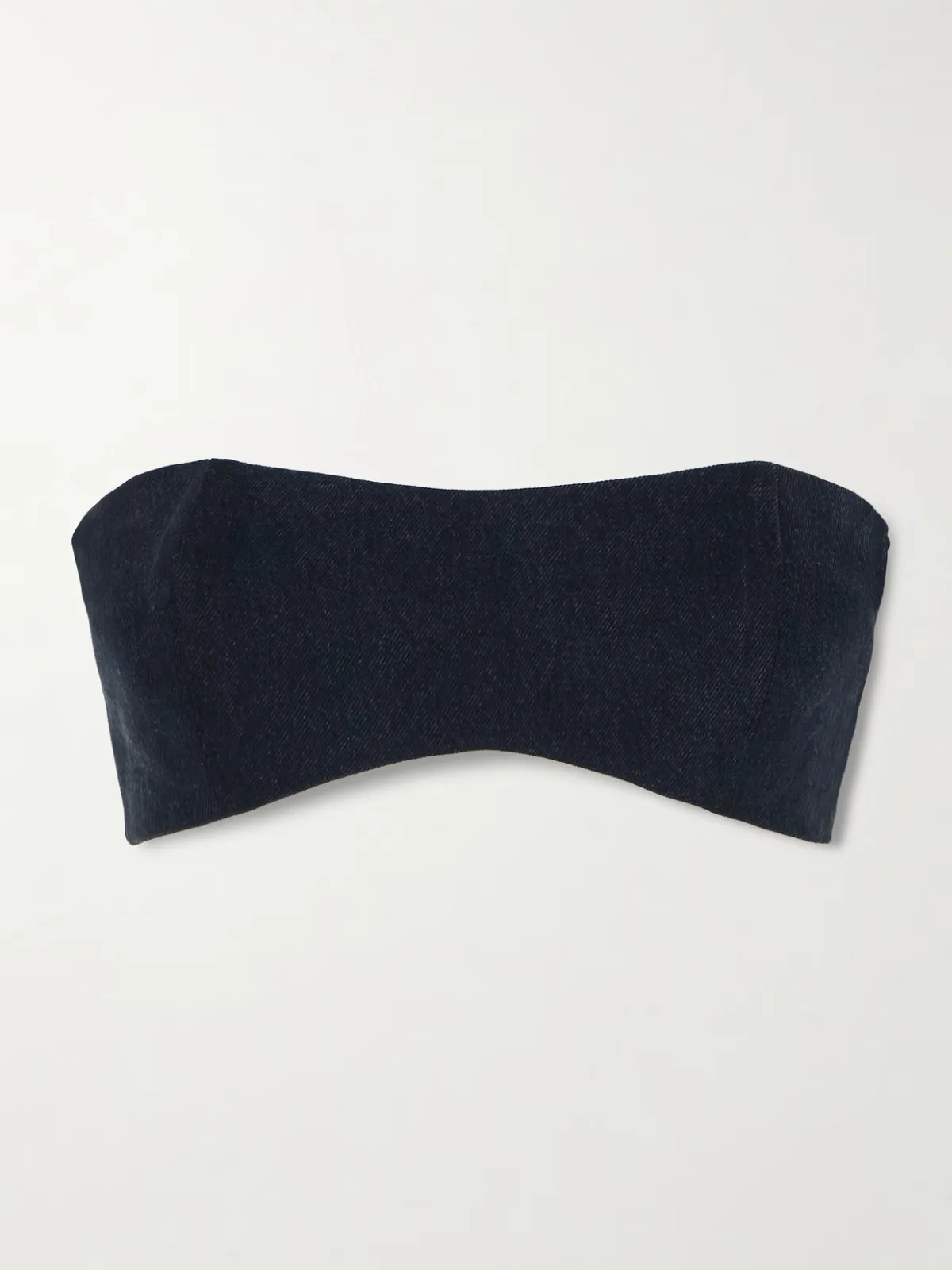 - + Maria Mcmanus Organic And Recycled-denim Bandeau Top -