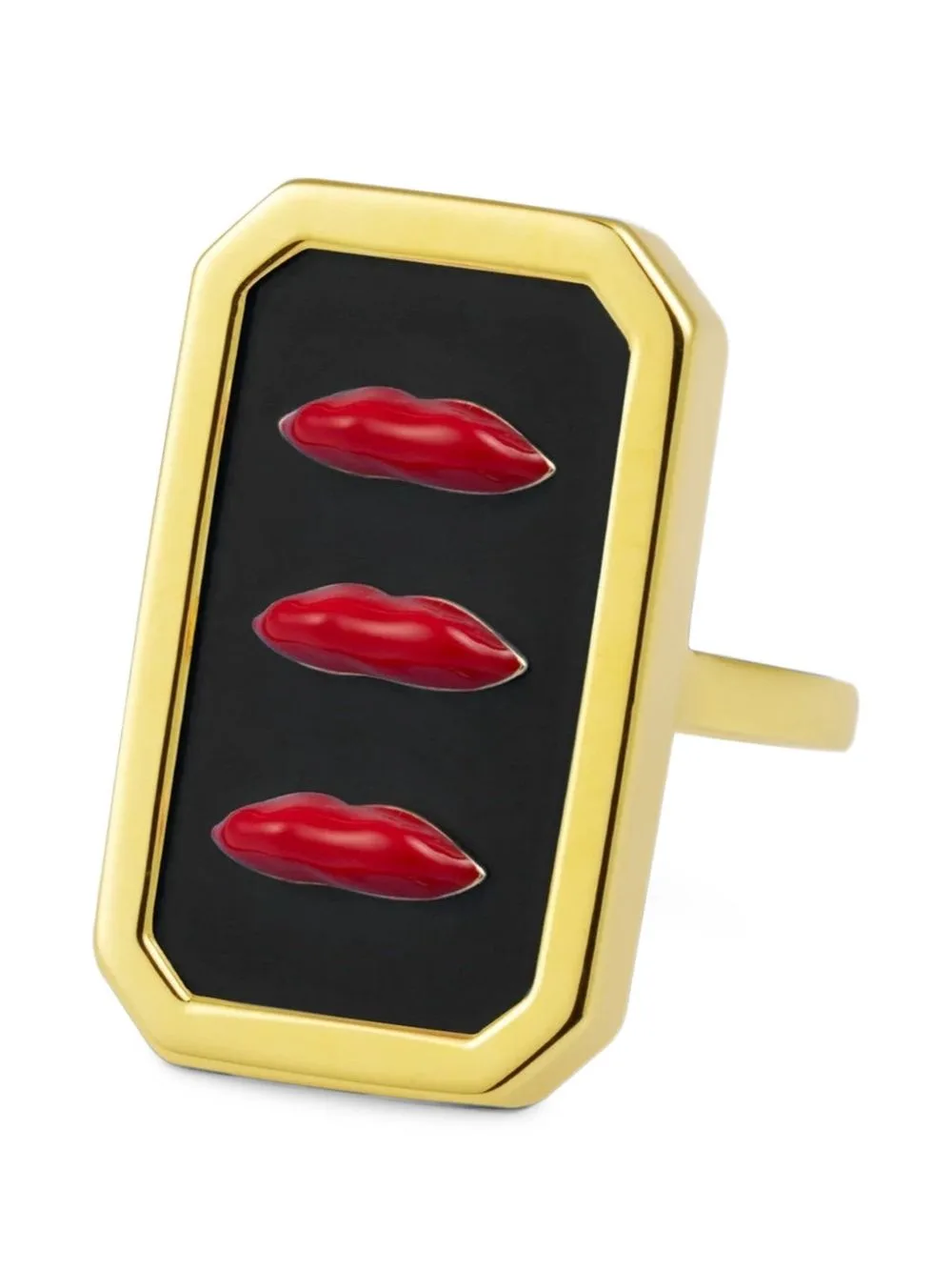 Onyx Lips Ring by Eshvi