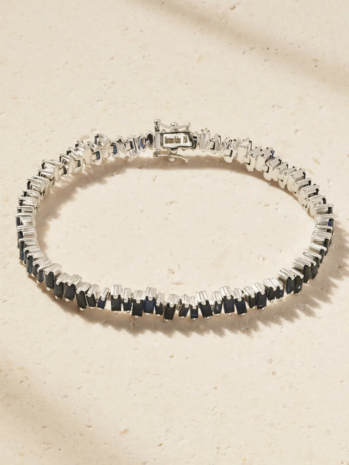 - 18-karat White Gold Sapphire Bracelet -