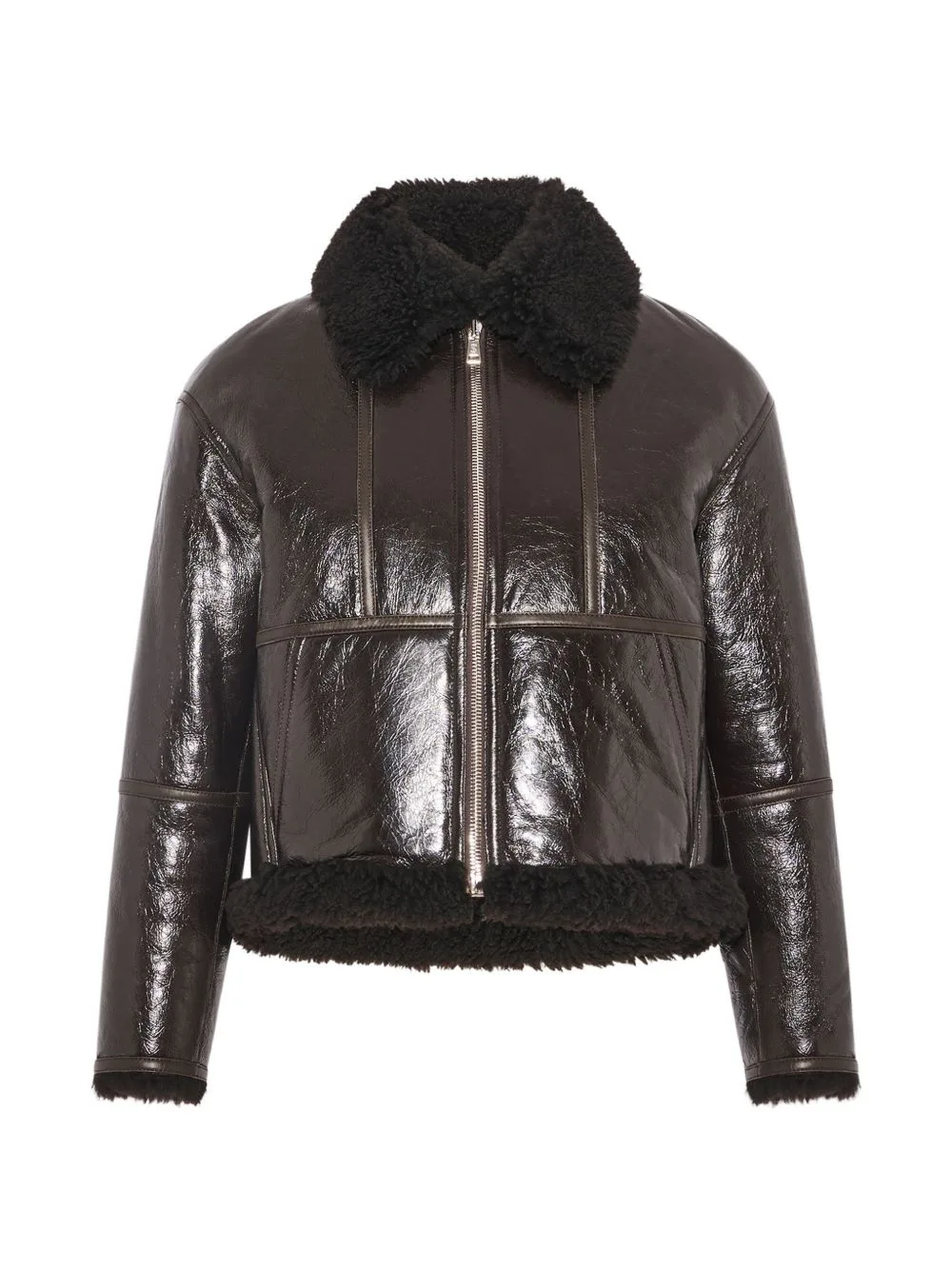 Varnished Shearling Jacket