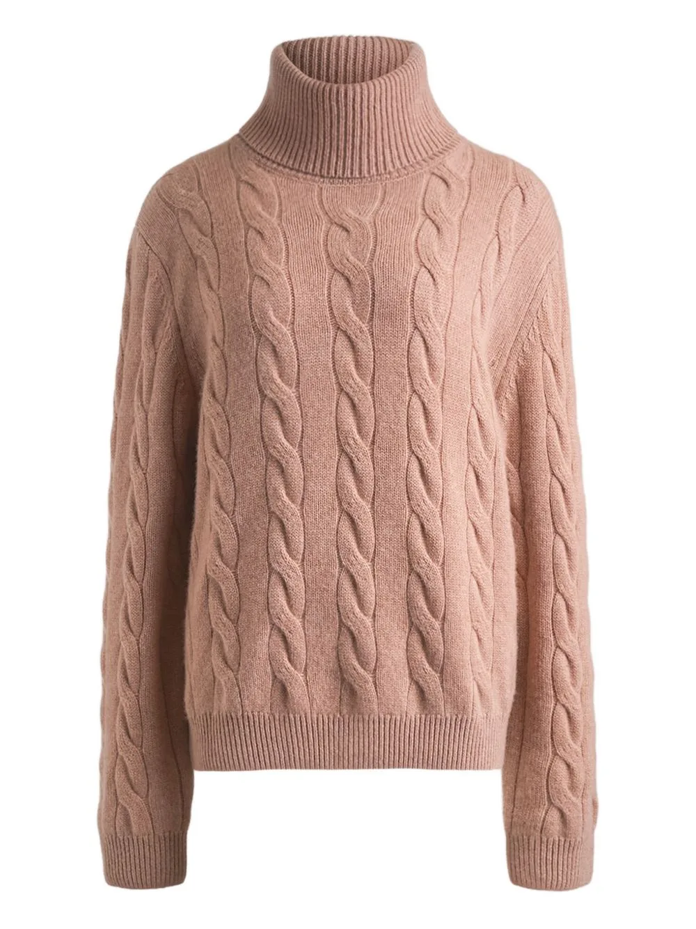 Cable-Knit Turtleneck Sweater