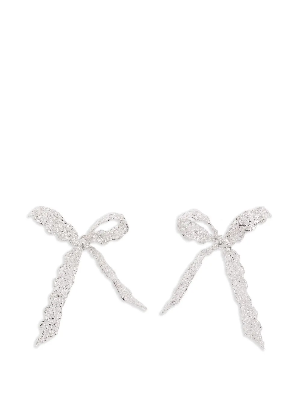 Lace-Effect Bow Earrings by SHUSHU/TONG