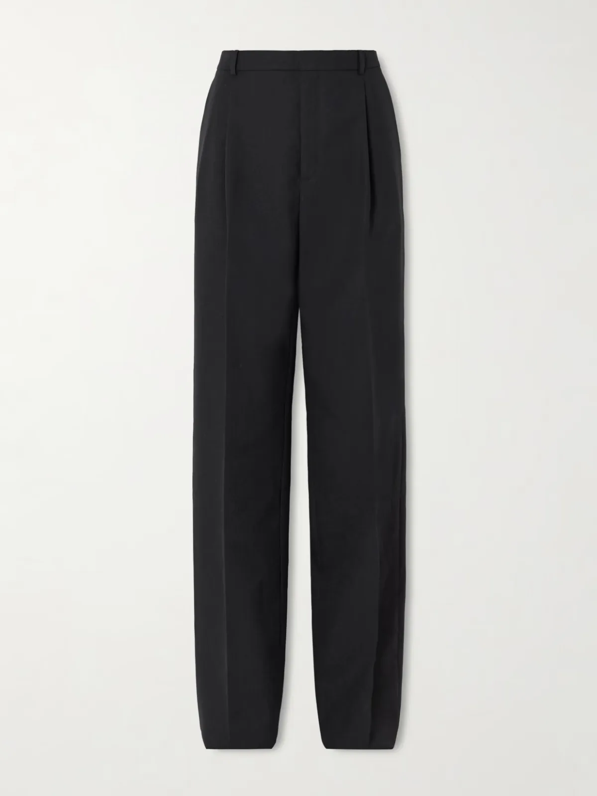 - Pleated Grain De Poudre Wool Straight-leg Pants -