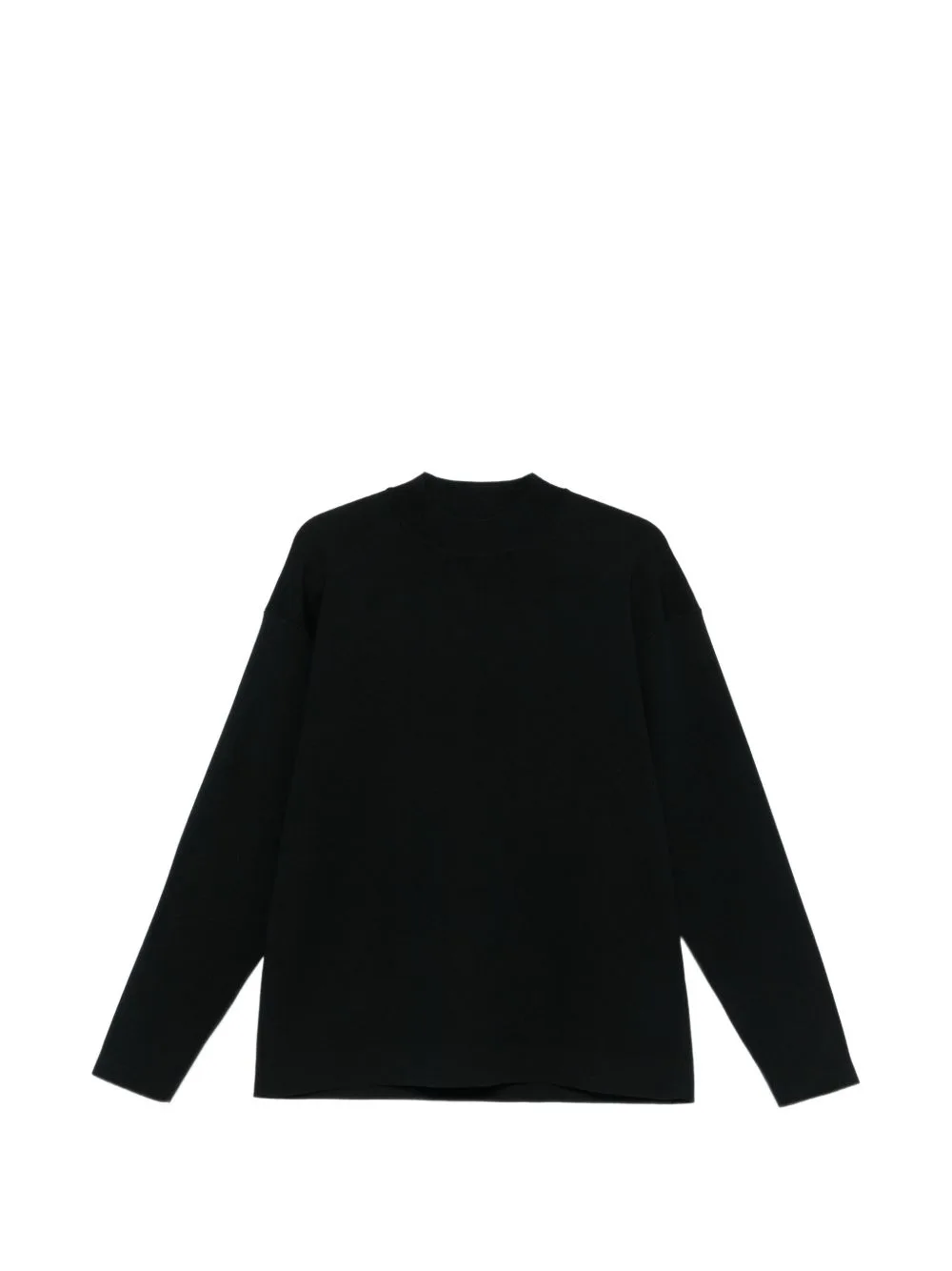 High-Neck Dropped-Shoulder Sweater
