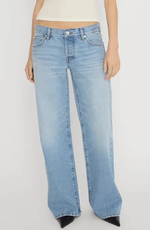 FRAME x Amelia Gray the Pixie Gray Relaxed Bootcut Jeans