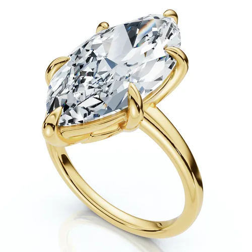 Certified 5Ct Kelly Marquise Solitaire Engagement Ring 14k Gold or Pt Lab Grown by Bliss Diamond