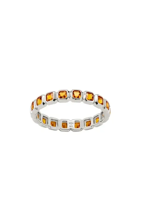 Cubic Zirconia Eternity Birthstone Ring by MADE BY MARY