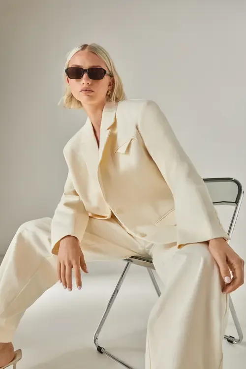 Twill Oversized Tailored Blazer