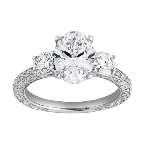 Caldria 14K Gold 2.65 ct Oval Lab Grown Diamond Engagement Ring by LuvMyJewelry