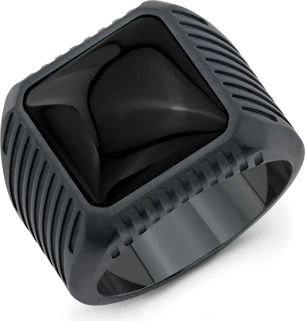 Onyx Block Ring by Room101