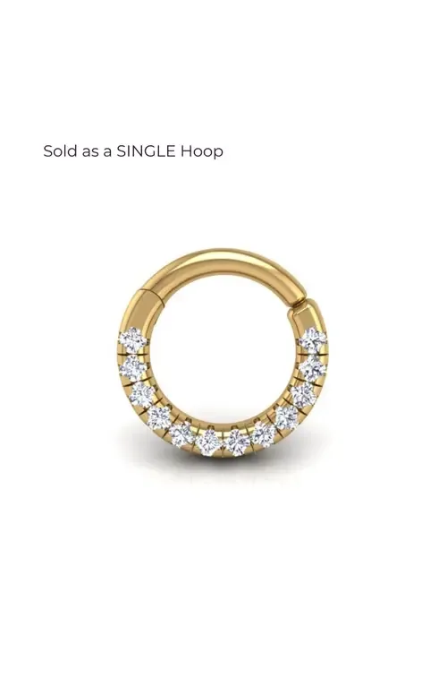 Pavé-All-Day Flat Hoop by Seed2Stone
