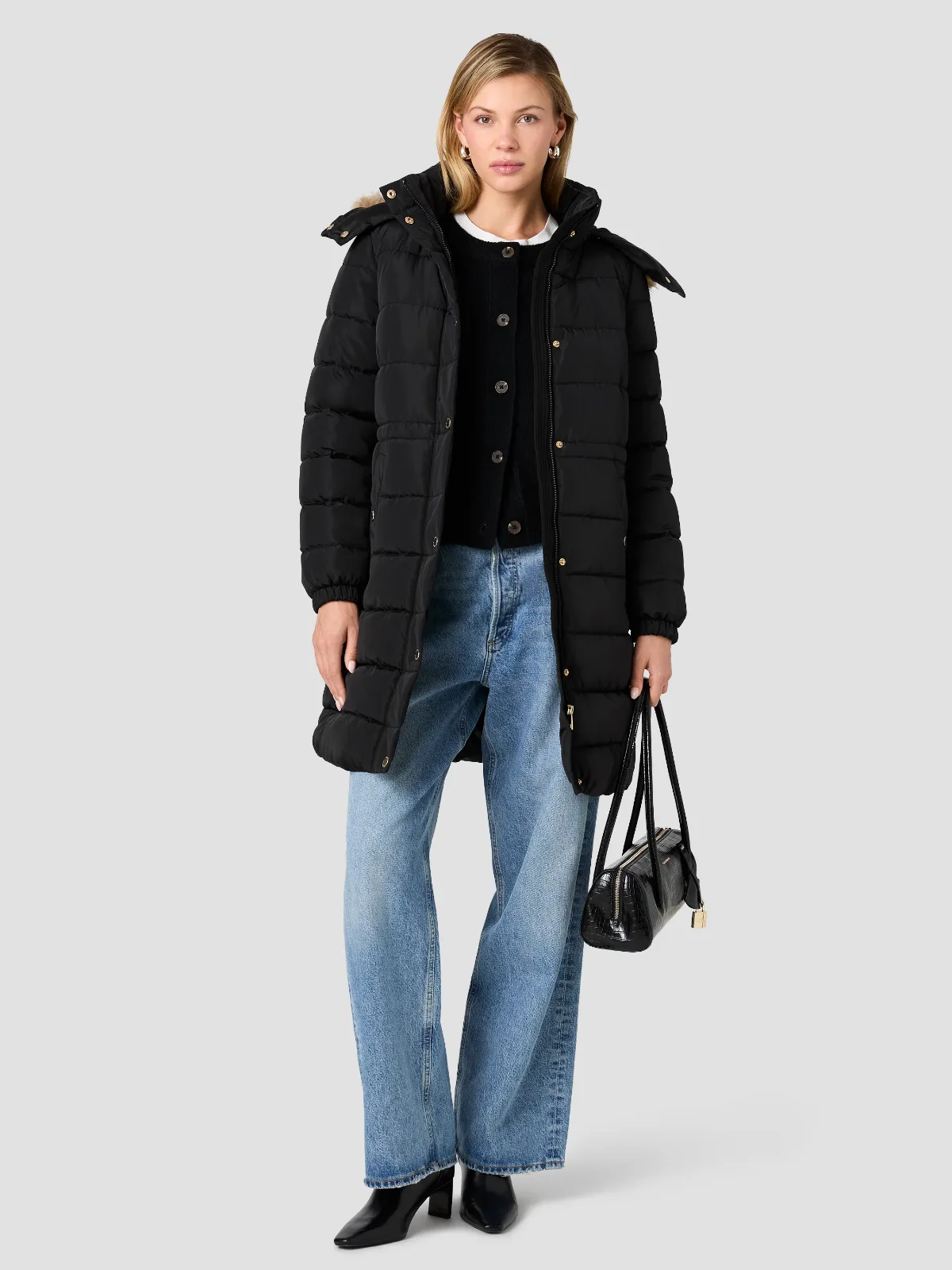Kyle Fur Hooded Puffer Jacket