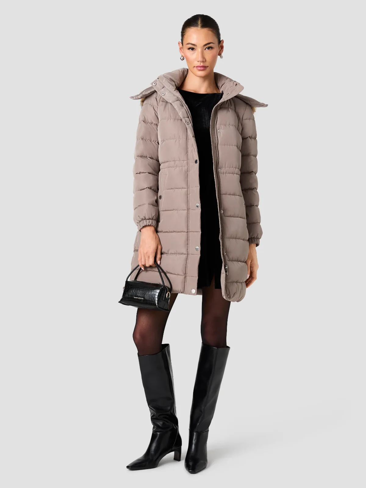 Kyle Fur Hooded Puffer Jacket