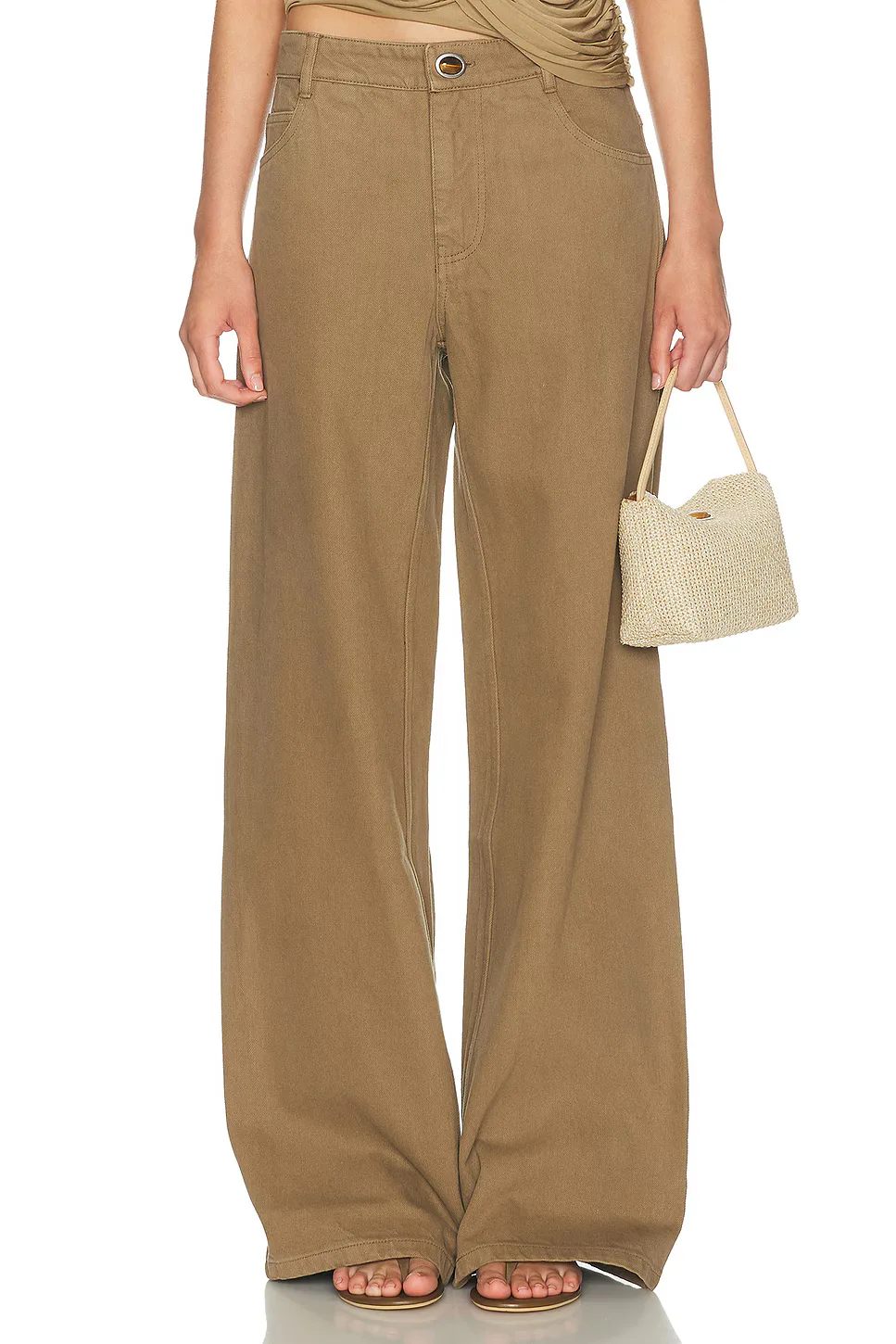 Relaxed Denim Quartz Wide Leg Pant