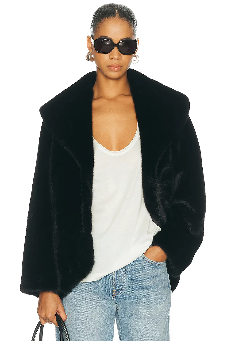 Faux Mink Cocoon Coat