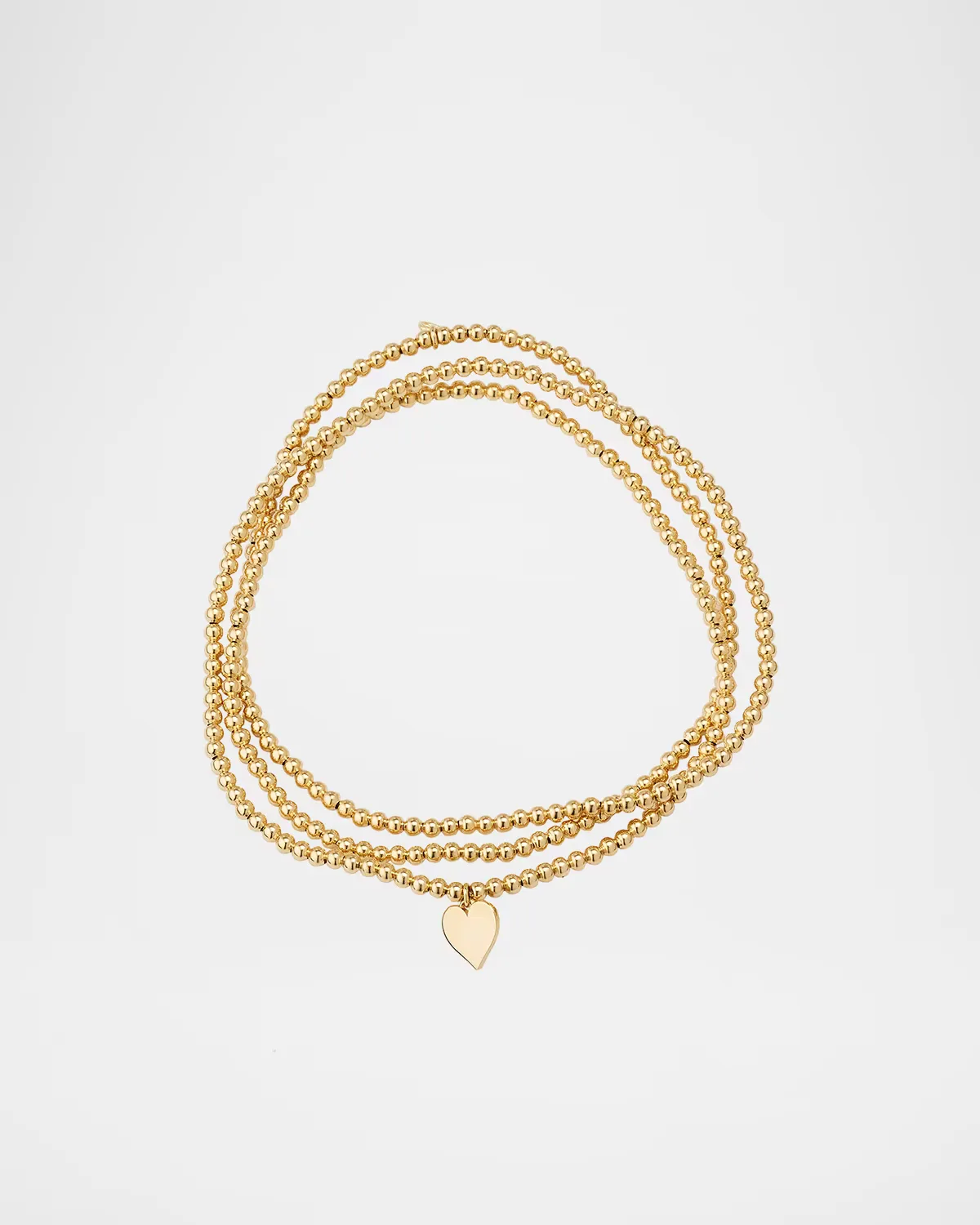 14k Yellow Gold Pure Heart Charm & Bead Wrap Bracelet by Sydney Evan