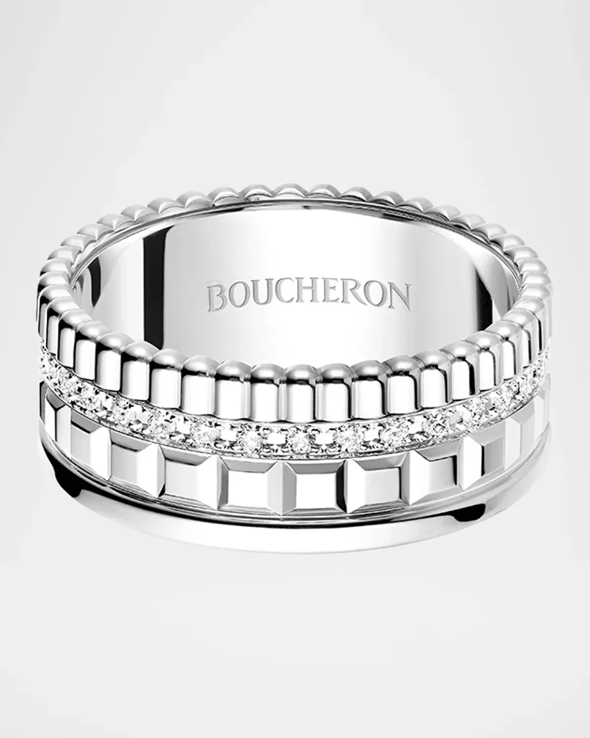 Quatre 18K White Gold & 0.24 TCW Diamond Small Ring by Boucheron