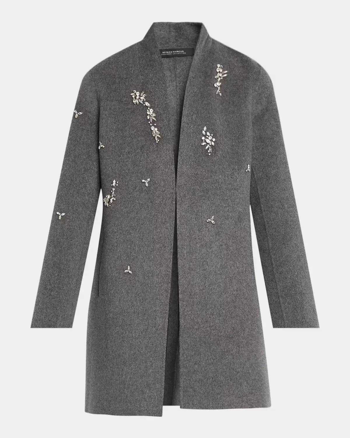 Double-Faced Cashmere Crystal Coat