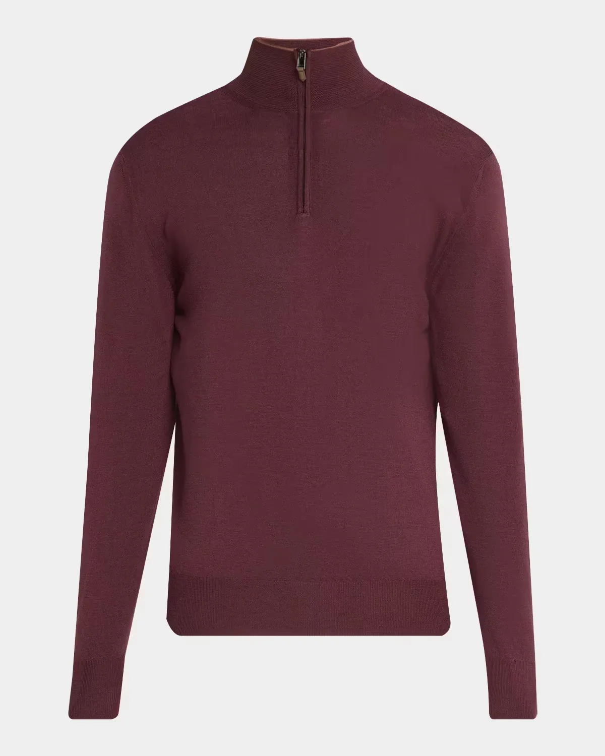 Wool Tipped Half-Zip Sweater