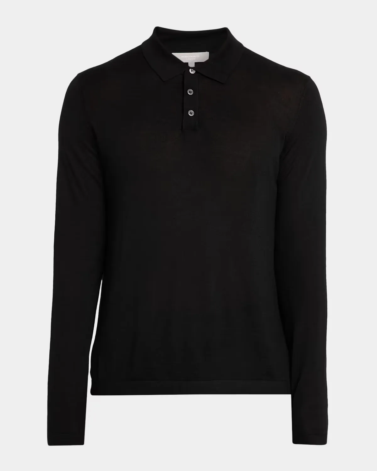 Cashmere Long-Sleeve Polo Shirt