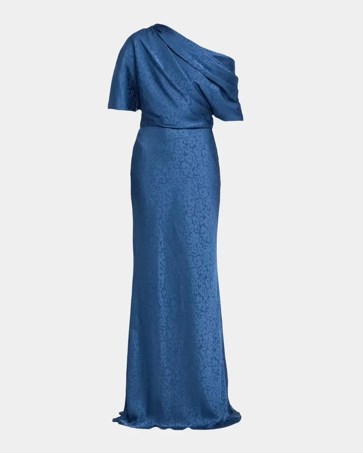 Fluid Jacquard Asymmetric Slouch Gown
