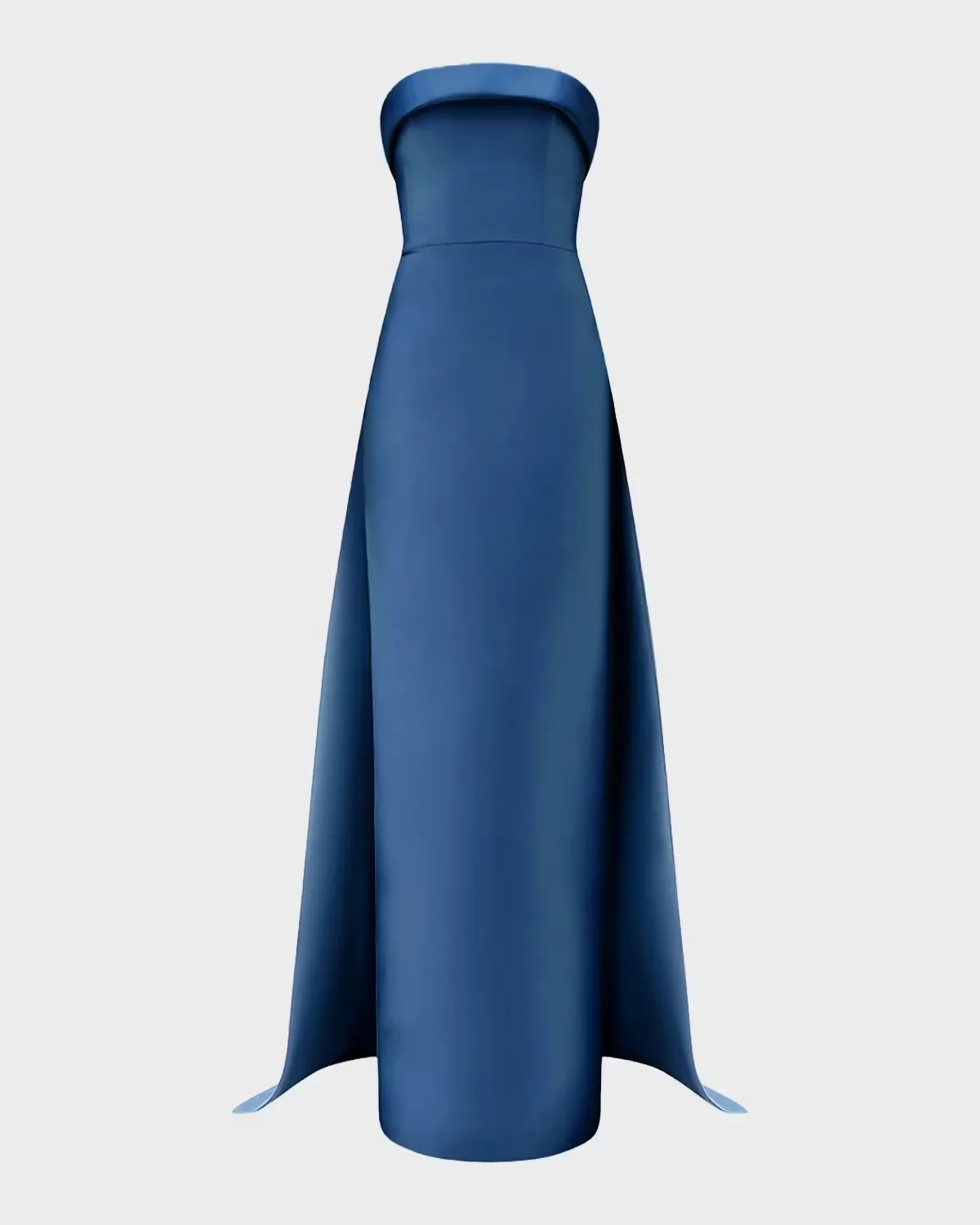 Strapless Column Gown with Detachable Cape