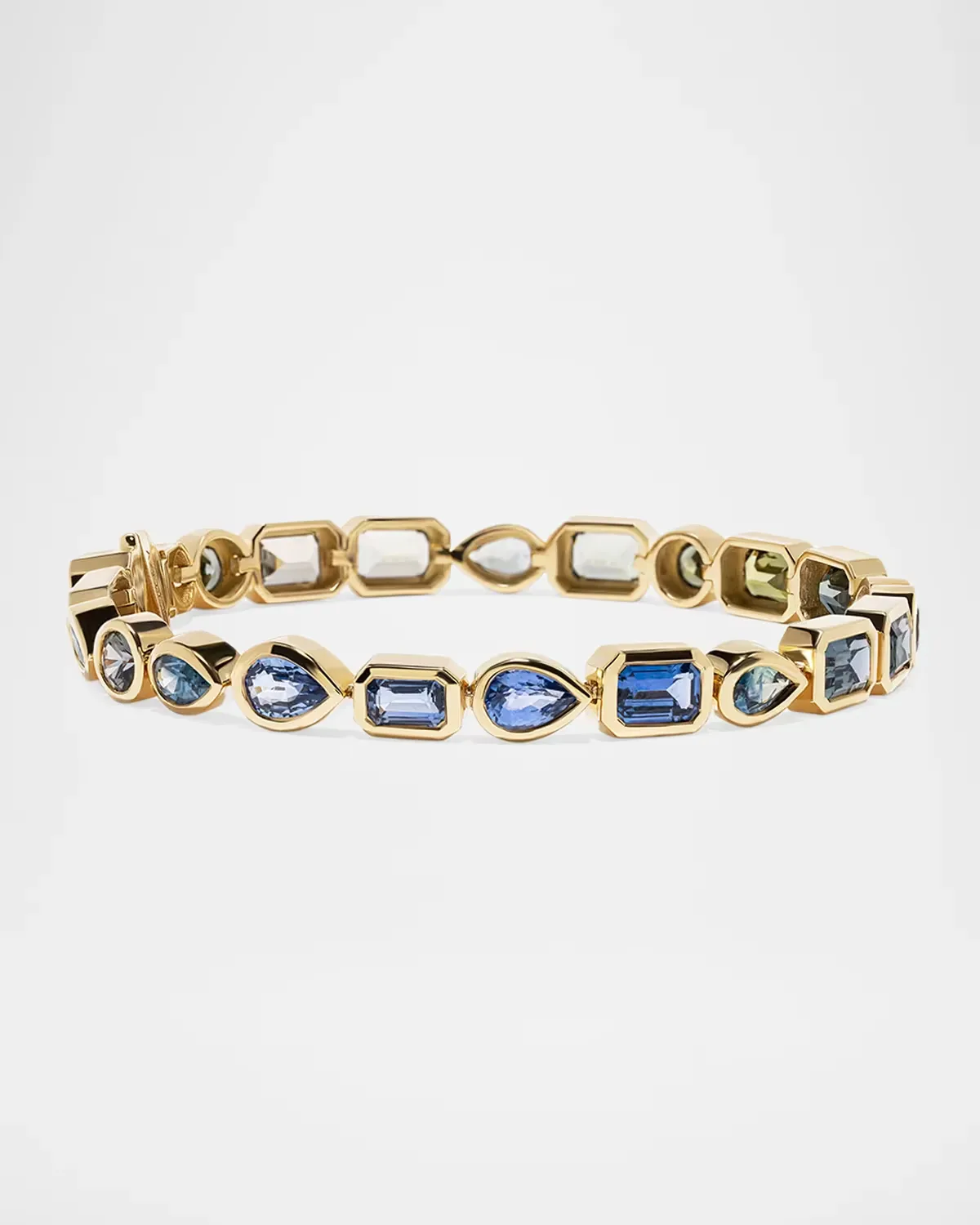 18K Small Gradient Sapphire Bracelet by AZLEE