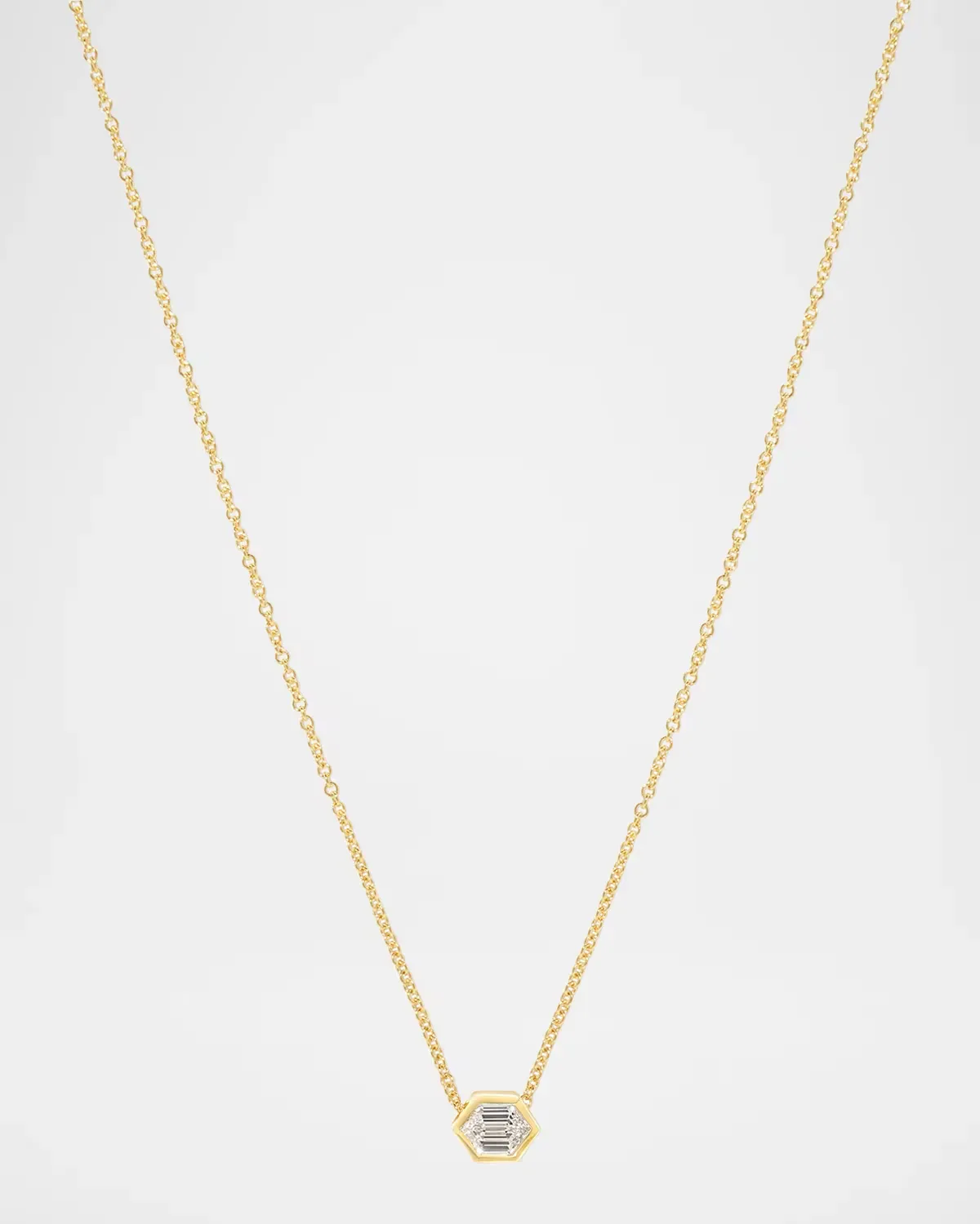 18K Trace Epaulette Diamond Necklace by AZLEE