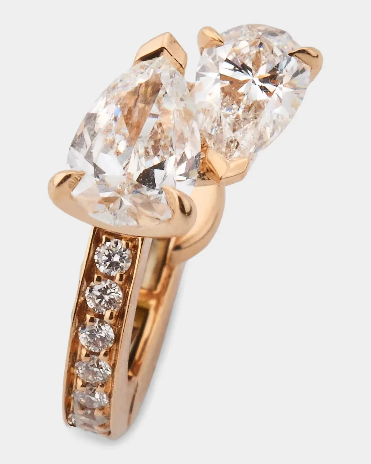 Serti Sur Vide 18K Rose Gold Diamond Earring, Single by Repossi