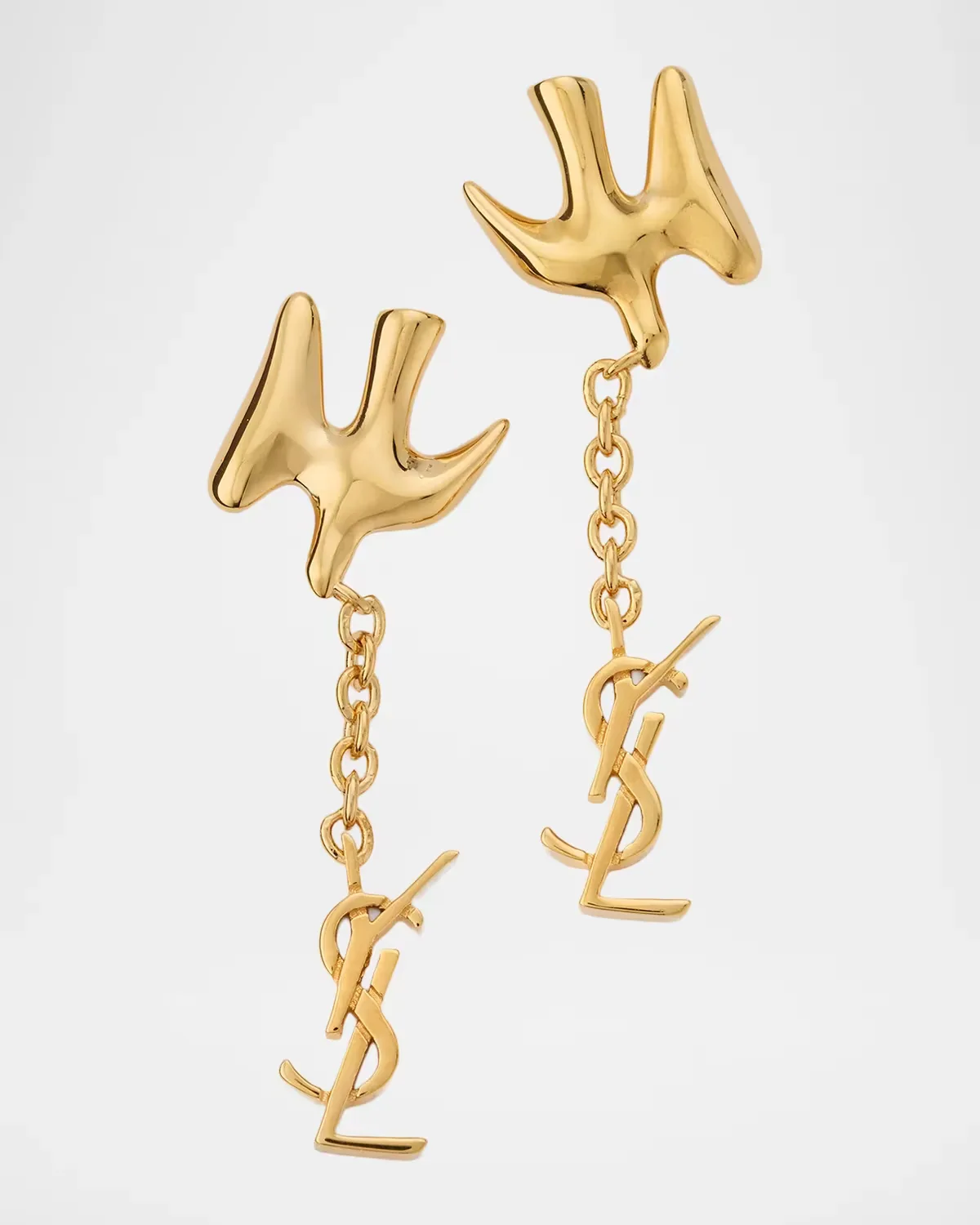 YSL Pendant Dove Earrings by Saint Laurent