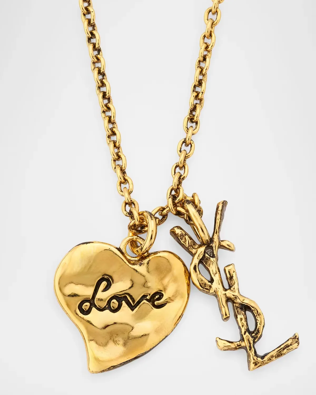 YSL Cassandre Heart Necklace by Saint Laurent