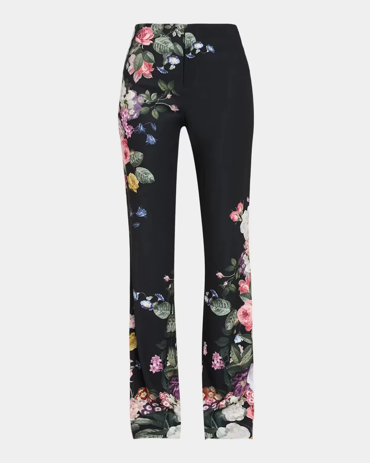 Teeny Floral-Print Bootcut Pants
