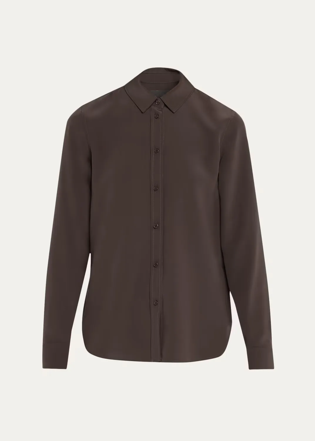 Gaia Silk Button-Front Shirt