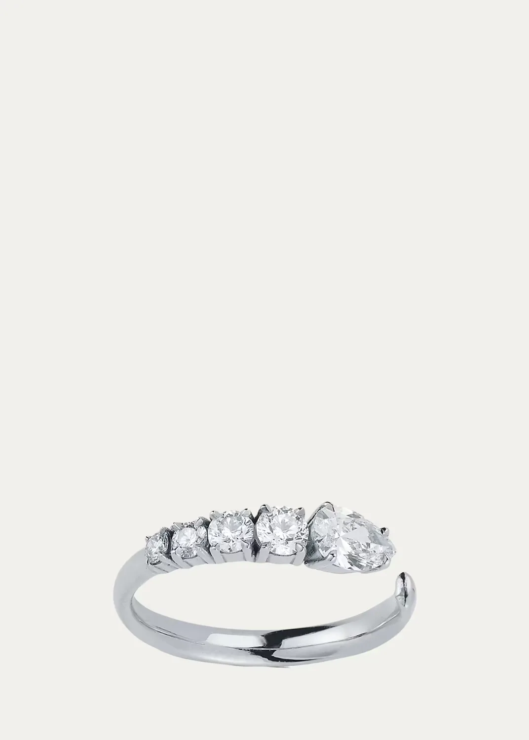 Connexion 18K White Gold & 0.7 TCW Diamond Open Ring