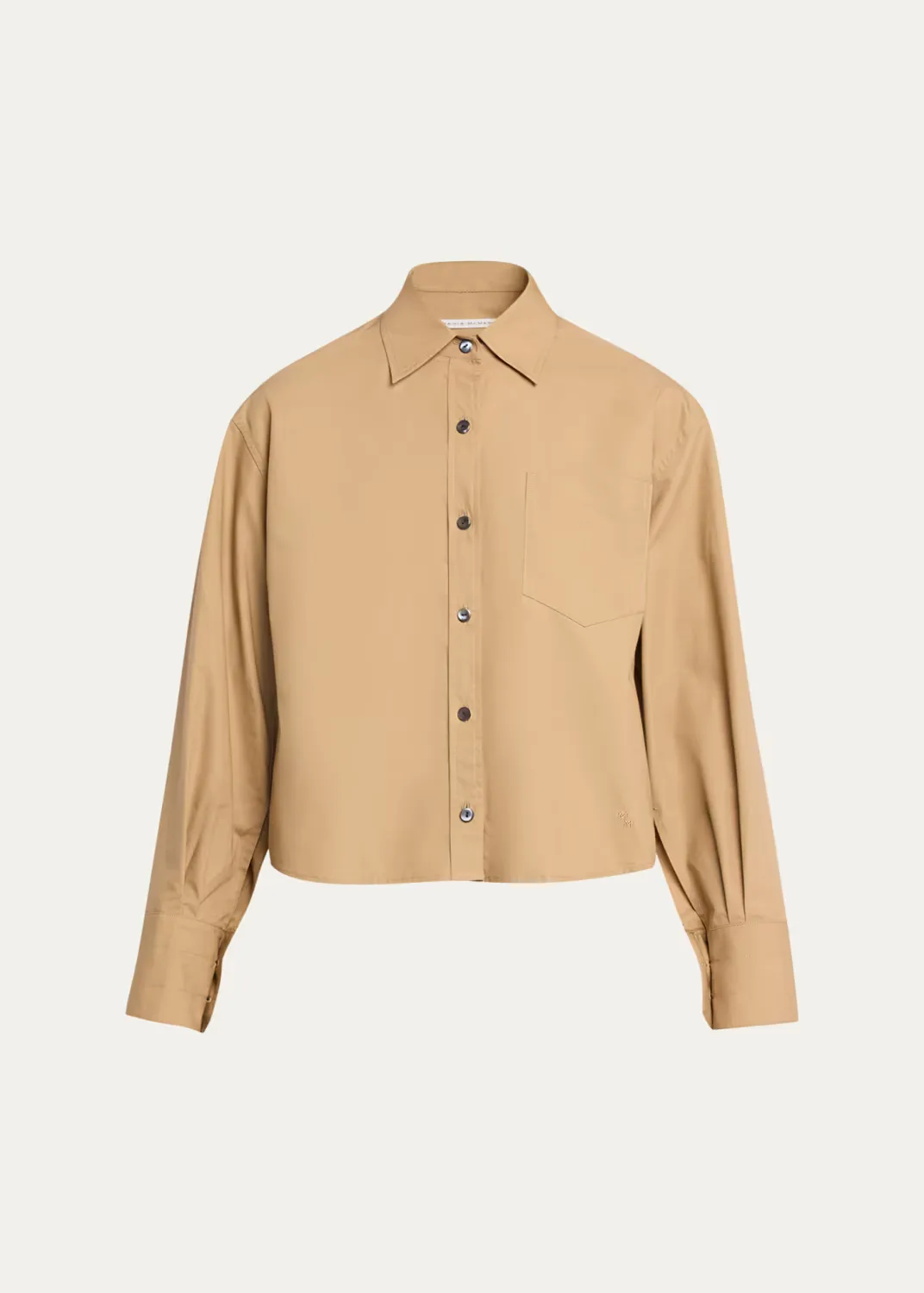 Organic Cotton Cropped Button-Down Shirt