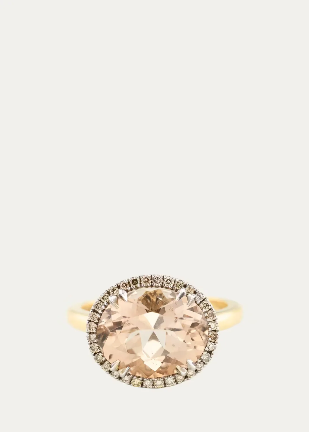 18K Two-Tone Gold, Tourmaline & 0.99 TCW Diamond Ring by Jamie Wolf