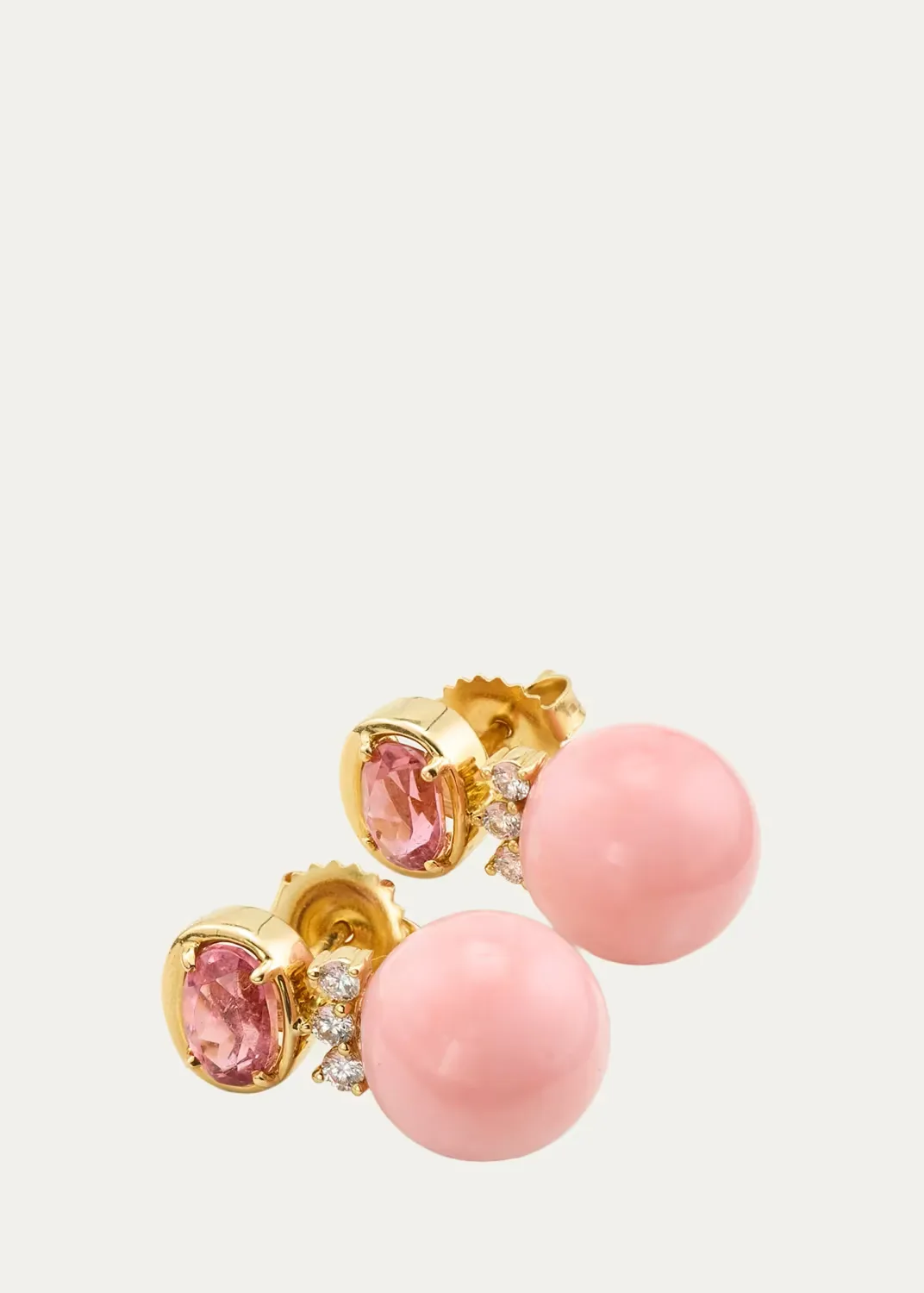18K Yellow Gold, Opal & 0.20 TCW Diamond Earrings by Jamie Wolf