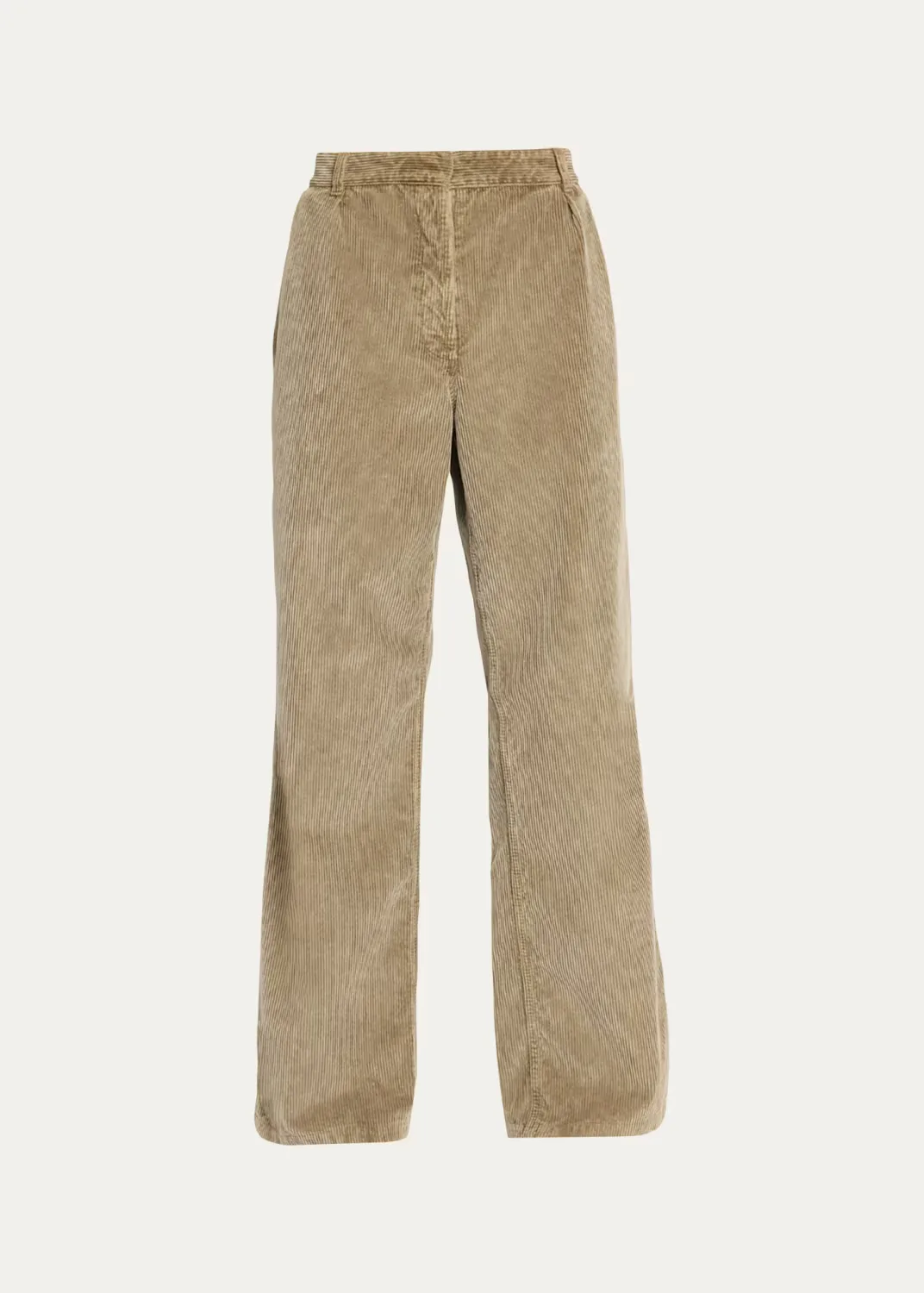 Adler Corduroy Pleated Relaxed-Leg Pants by The Row