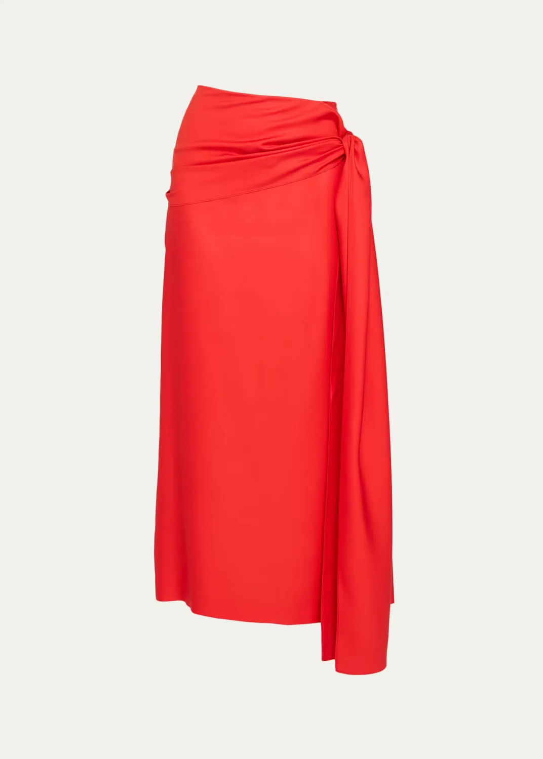 Helena Knotted Wrap Silk Maxi Skirt
